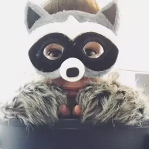 Alternative view of Racoon In A Trashcan