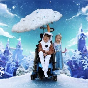Olaf with Snow Flurry Cloud & Elsa